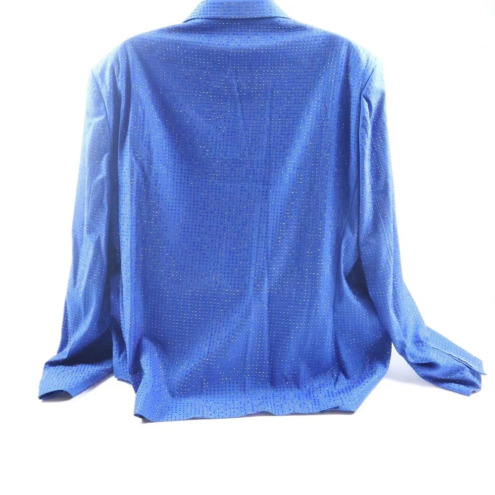 oyal Blue Rhinestone Studded 2pc Ferrucci Suit ST-30 RSet 54/48 NEW